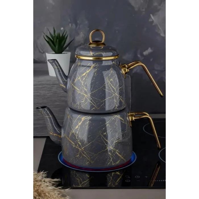 Elite Mermer Chic Çaydanlık Seti – Özel Tasarım & Uzun Ömür