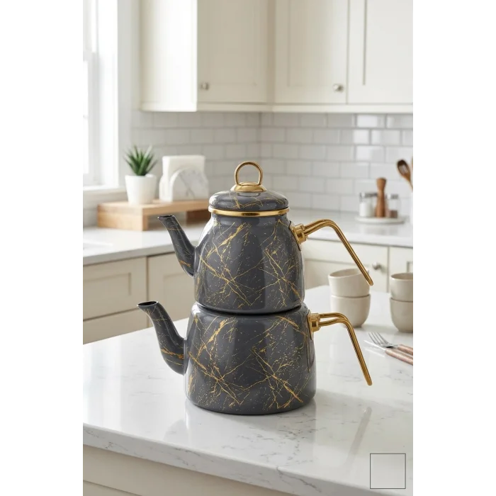 Elite Mermer Chic Çaydanlık Seti – Özel Tasarım & Uzun Ömür