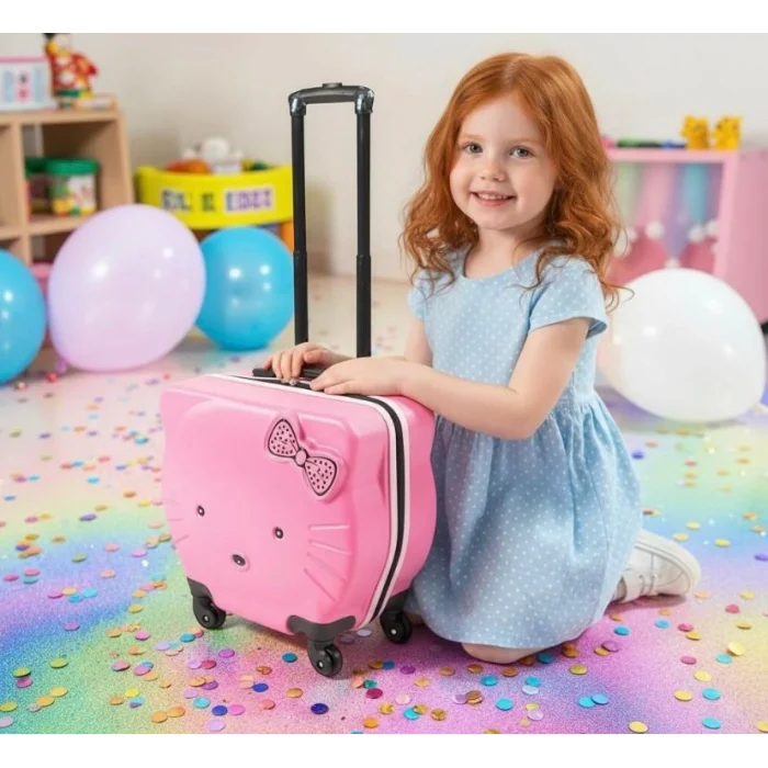 Hello Kitty 4 Tekerli Lüks Çocuk Valizi – ABS Dayanıklılık ve Şıklık