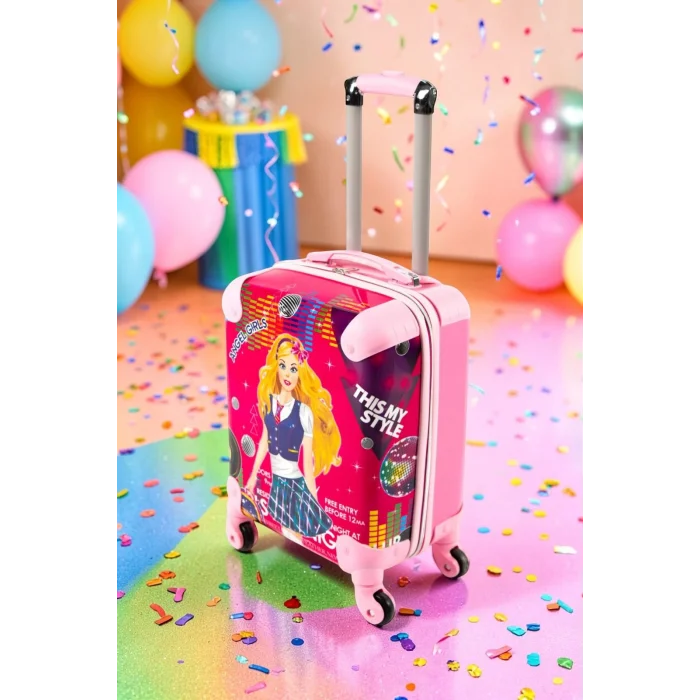 LuxeAmber Pembe ABS Kız Çocuk Valizi