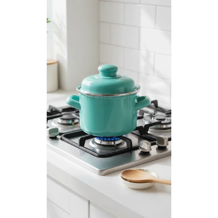 Lüks Emaye Mini Derin Tencere 12 cm – 900 ml