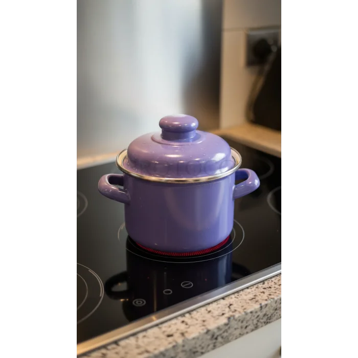 Emaye Premium Mini Derin Tencere – 12 cm / 900 ml – Mavi