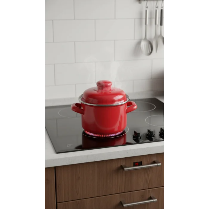 Emaye Lüks Mini Derin Tencere 12 cm – Kırmızı Şıklık