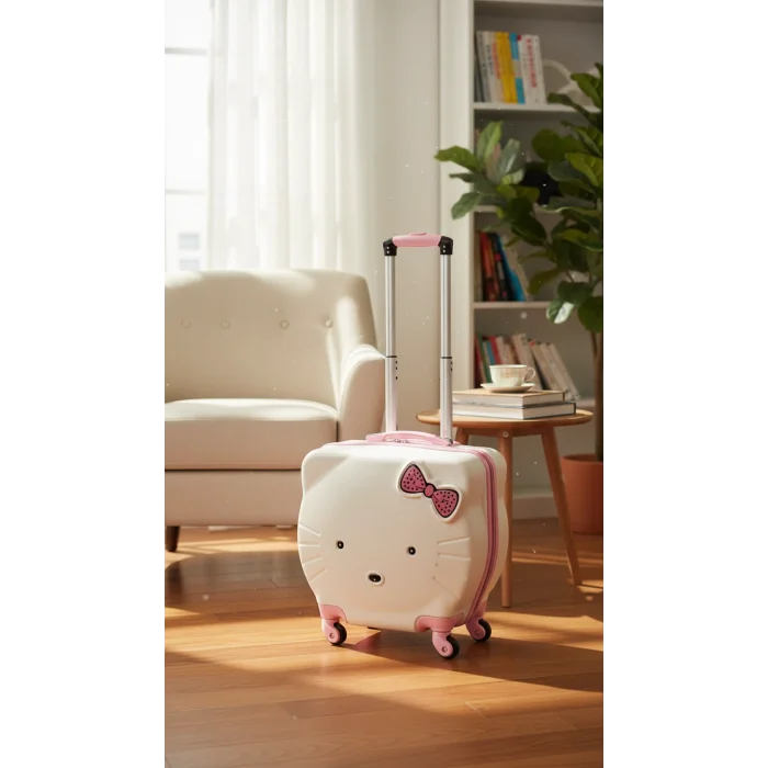 Premium Hello Kitty 4 Tekerlekli Çocuk Valizi