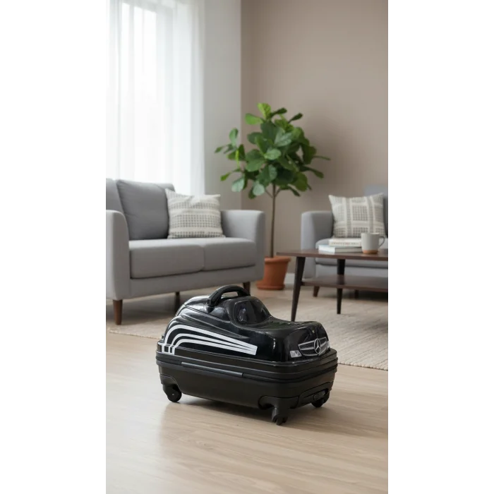 Lüks 360° Dönebilen ABS Çocuk Valizi Siyah