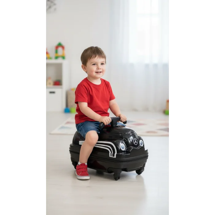 Lüks 360° Dönebilen ABS Çocuk Valizi Siyah