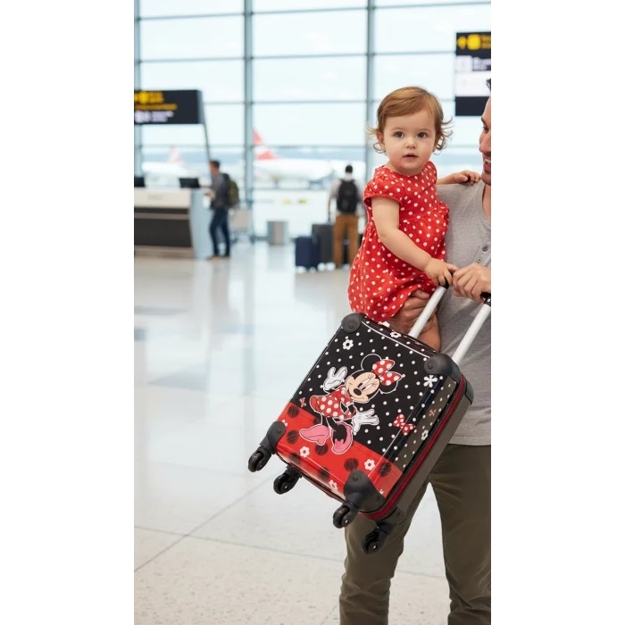 Mickey Mouse Kız Çocuk Valizi – Kırmızı-Siyah Şıklık