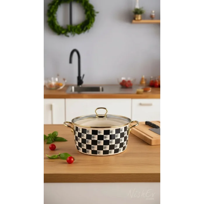 Dama Kızartma Tenceresi Siyah 22 Cm 4,5 Lt