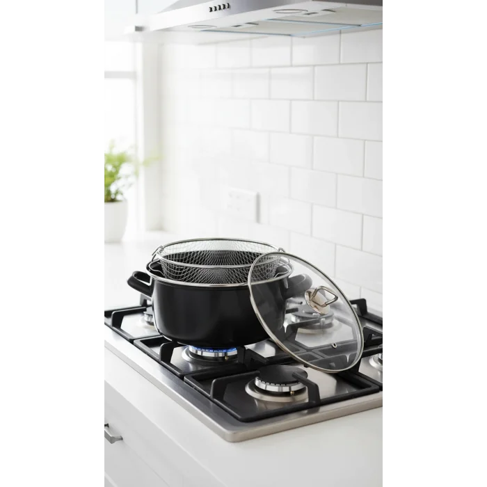 Emaye Kızartma Tenceresi 22 Cm 4,5 Lt