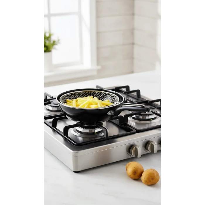 Lüx Elite 26 cm Lüks Fritöz Kızartma Tavası – Siyah Şıklık