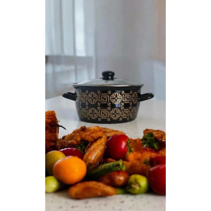 Prestij Siyah Desenli 22 cm Kızartma Tenceresi – 4.5 L
