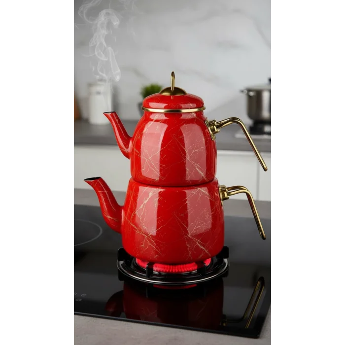 Prestij Kırık Mermer Çaydanlık Seti – Özel Tasarım