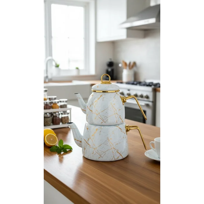 Elite Mermer Çaydanlık Seti – Özel Tasarım