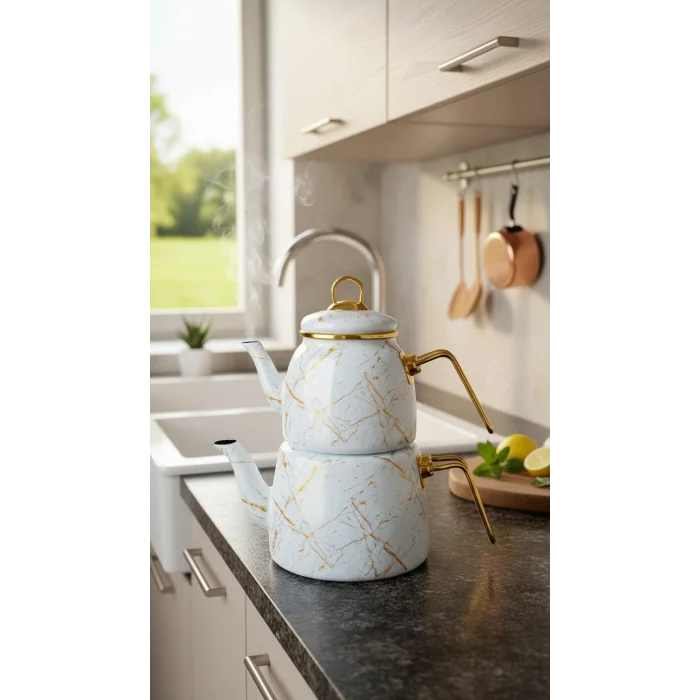 Elite Mermer Çaydanlık Seti – Özel Tasarım