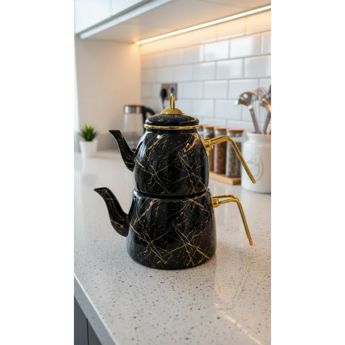 Kırık Mermer Çaydanlık Takımı / Özel Tasarım