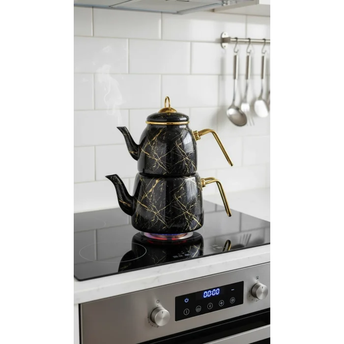 Kırık Mermer Çaydanlık Takımı / Özel Tasarım