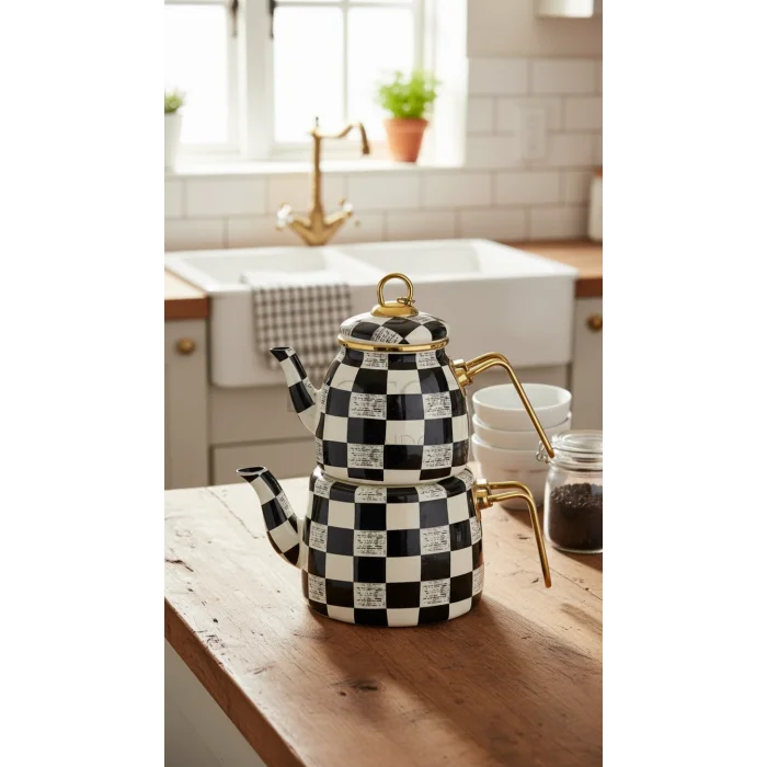 Kırık Mermer Çaydanlık Seti – Özel Tasarım Lüks Serisi