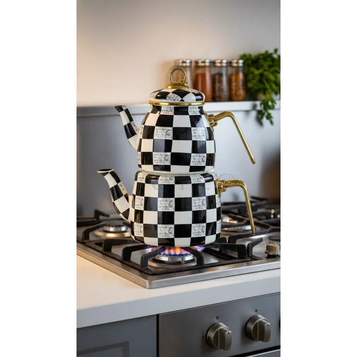 Kırık Mermer Çaydanlık Seti – Özel Tasarım Lüks Serisi