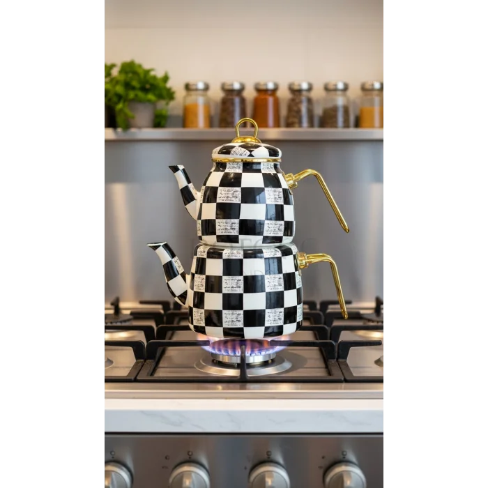 Kırık Mermer Çaydanlık Seti – Özel Tasarım Lüks Serisi