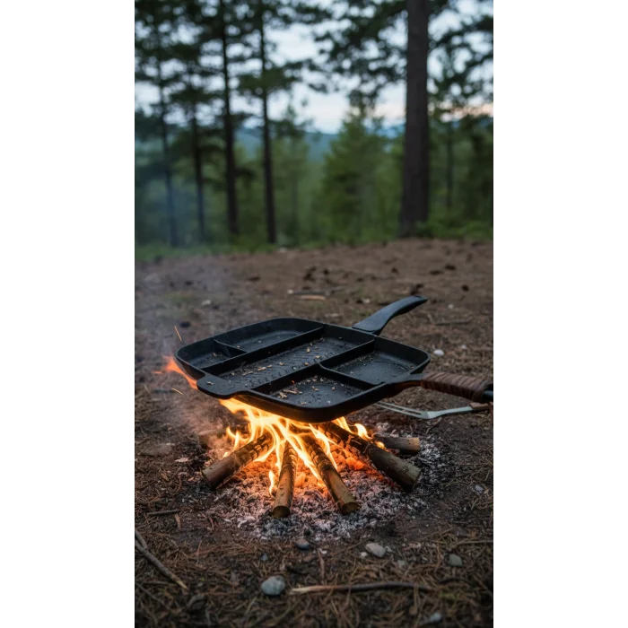 Granit Döküm 5 Gözlü kamp-piknik tavası