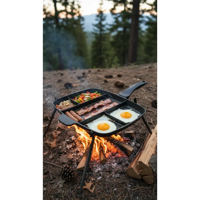 Granit Döküm 5 Gözlü kamp-piknik tavası