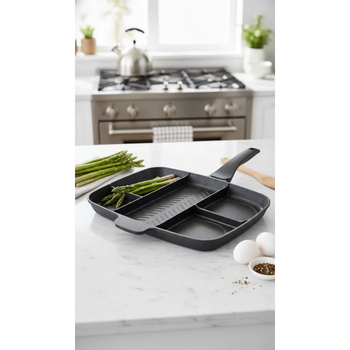 Granit Döküm 5 Gözlü kamp-piknik tavası