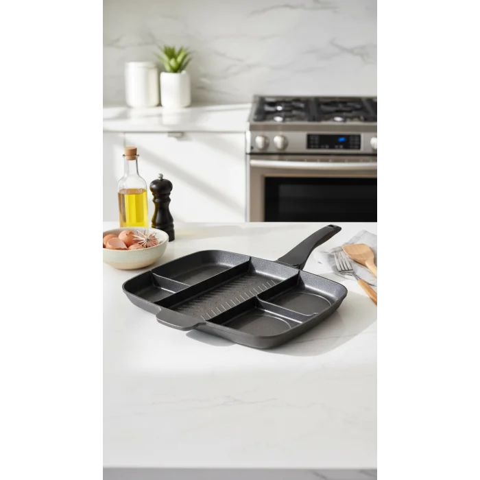 Granit Döküm 5 Gözlü kamp-piknik tavası