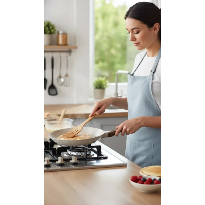 ThermoAD Granit Döküm Krep Tava 26 Cm Vizon