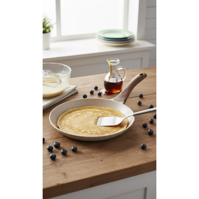 ThermoAD Granit Döküm Krep Tava 26 Cm Vizon