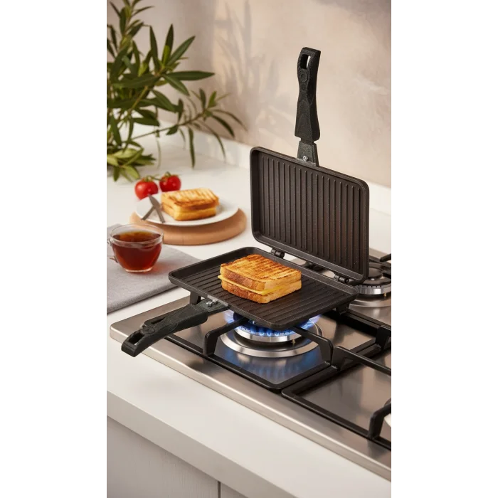 Tospik Maxi Granit Döküm Ocak Üstü Tost Makinesi