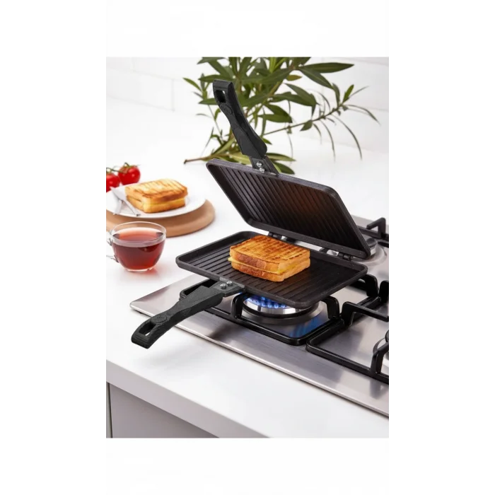 Tospik Maxi Granit Döküm Ocak Üstü Tost Makinesi