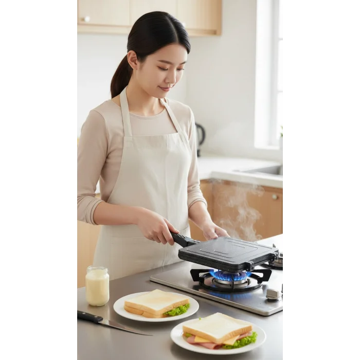 Ocak Üstü Iç Dış Granit Lüx Tost Makinesi