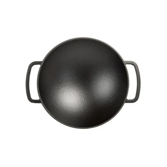 Sürel Wok Tava 35 Cm Koyu mavi Demir Döküm