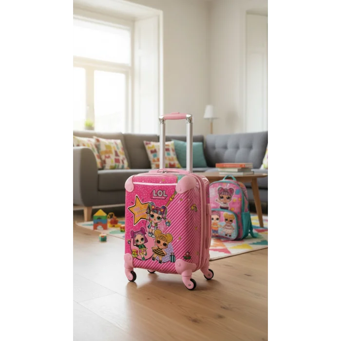 Premium Pembe ABS Çocuk Valizi