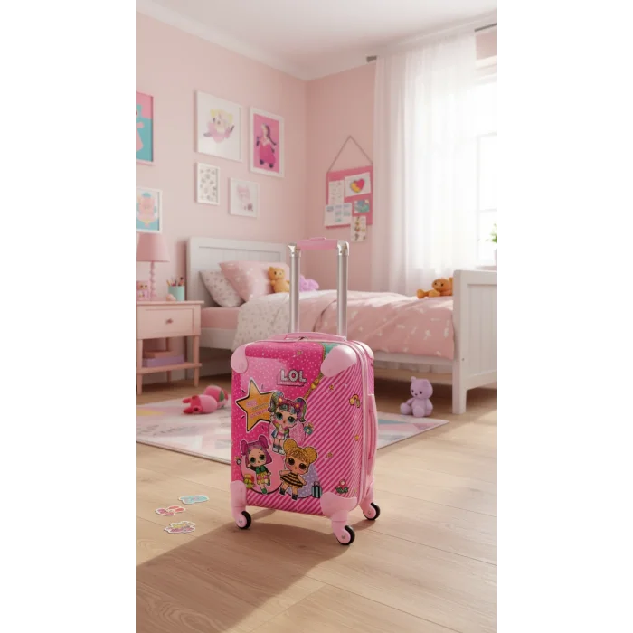 Premium Pembe ABS Çocuk Valizi