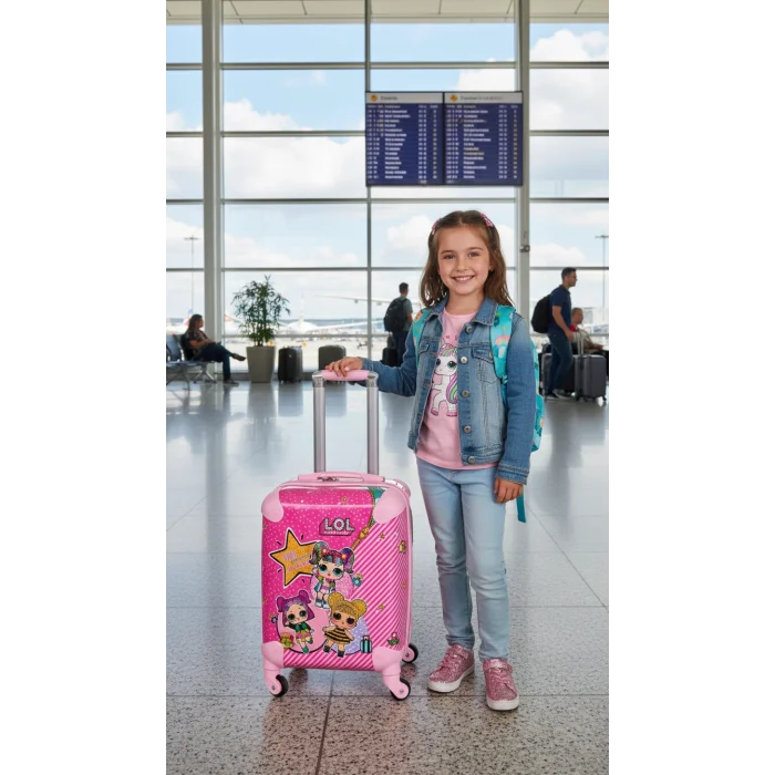 Premium Pembe ABS Çocuk Valizi