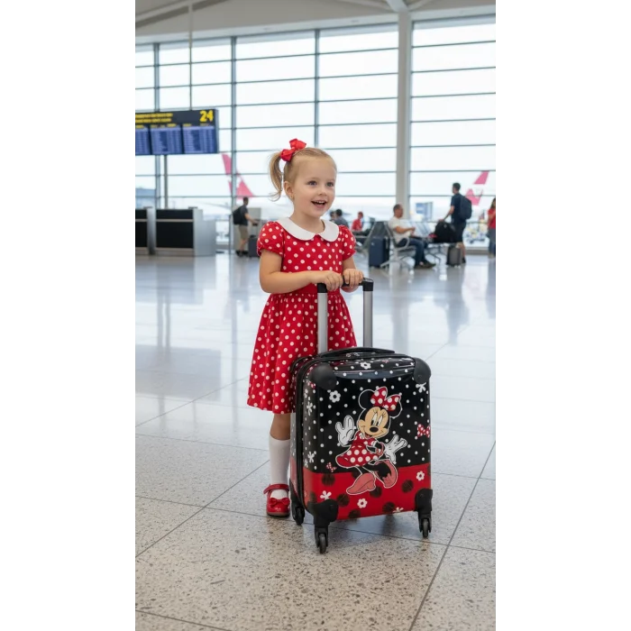 Luxe Kid Travel – ABS Kız Çocuk Valizi Siyah