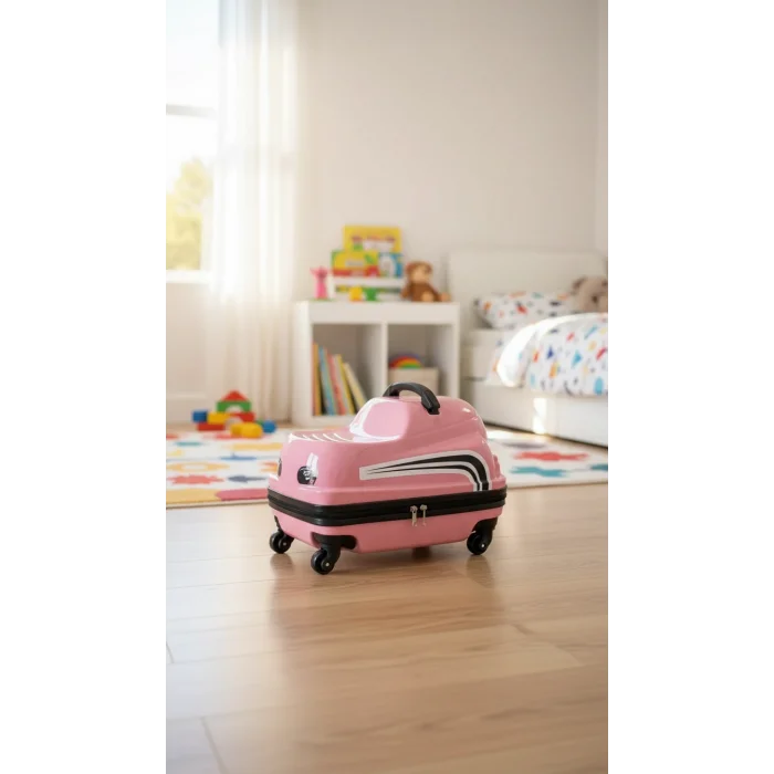 Lüks ABS 360° Çocuk Valizi – Pembe