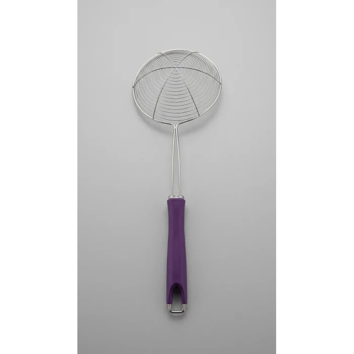 Slikon saplı çelik Kızartma Kevgir – Yağ Süzgeci ile Profesyonel Mutfak Aksesuarı