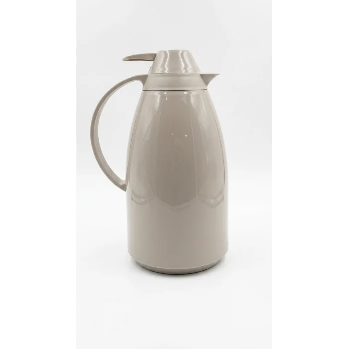 Cam İç Hazneli Vakumlu Termos 1.0 Litre - Sıcak ve Soğuk Tutucu krem