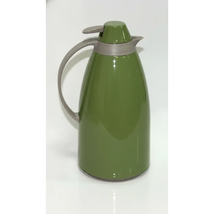 Cam İç Hazneli Vakumlu Termos 1.0 Litre - Sıcak ve Soğuk Tutucu yeşil