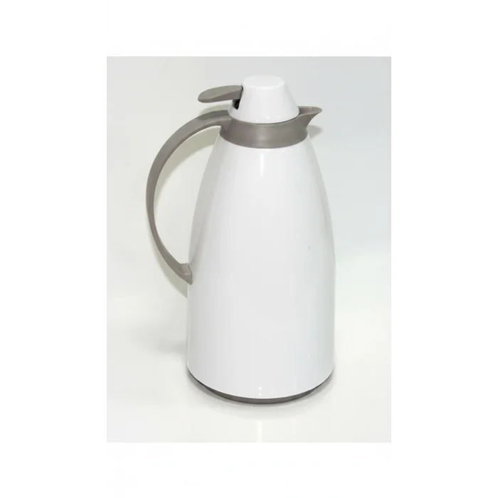 Cam İç Hazneli Vakumlu Termos 1.0 Litre - Sıcak ve Soğuk Tutucu beyaz