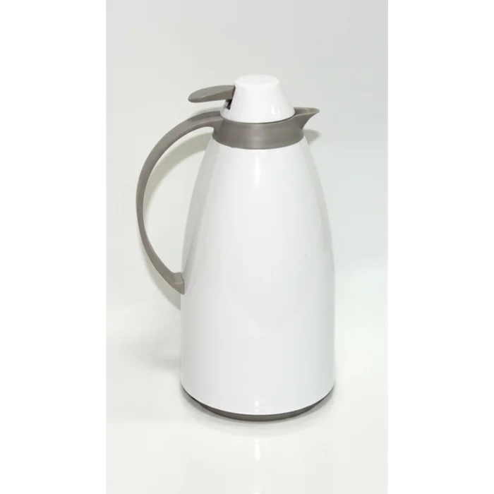 Cam İç Hazneli Vakumlu Termos 1.0 Litre - Sıcak ve Soğuk Tutucu beyaz