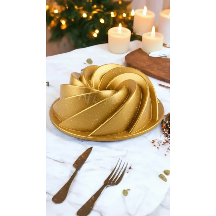 Girift Golden Pink Premium 26 cm Döküm Kek Kalıbı