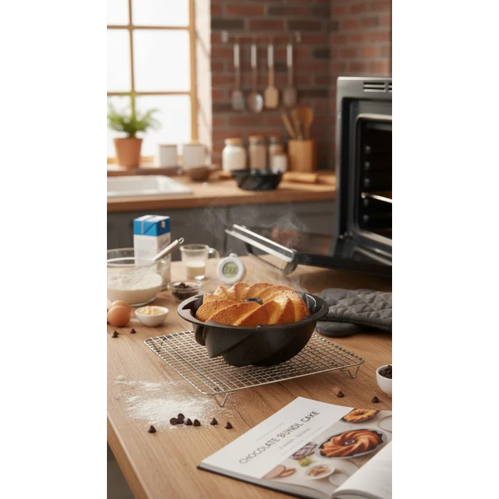 Hanımeli Premium 26 cm Siyah Döküm Kek & Turta Kalıbı