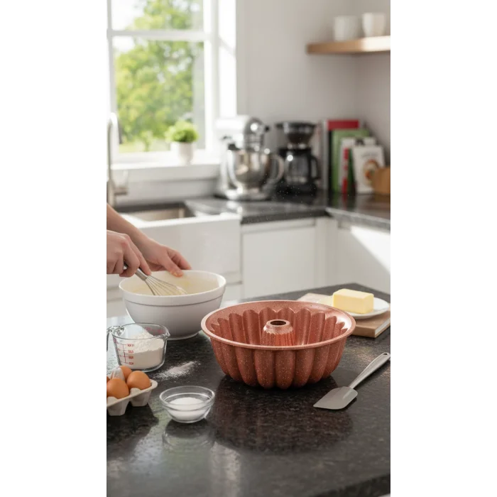 İtalyan tasarım 26 Cm Döküm Kek Turta Kalıbı / Anneler Gününe Özel