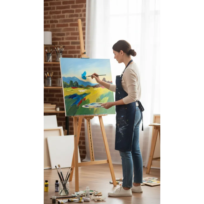 Premium 10 -adet Sanatsal Zımbalı Tuval Seti – 35x50 cm