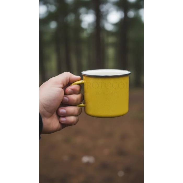 İtalyan Emaye Kupa 10 cm – sarı