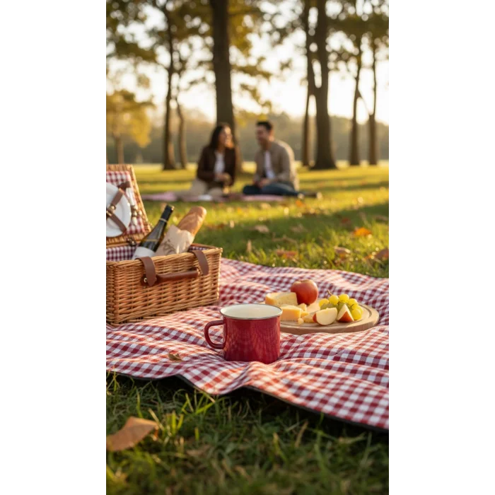 İtalyan Lüks Emaye Kampçı Kupa – Kırmızı