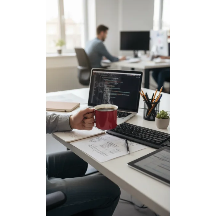 İtalyan Lüks Emaye Kampçı Kupa – Kırmızı